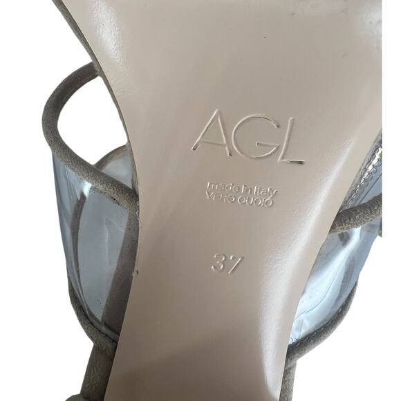AGL Transparent Buckle Strap Mule Sandals - Picture 13 of 14